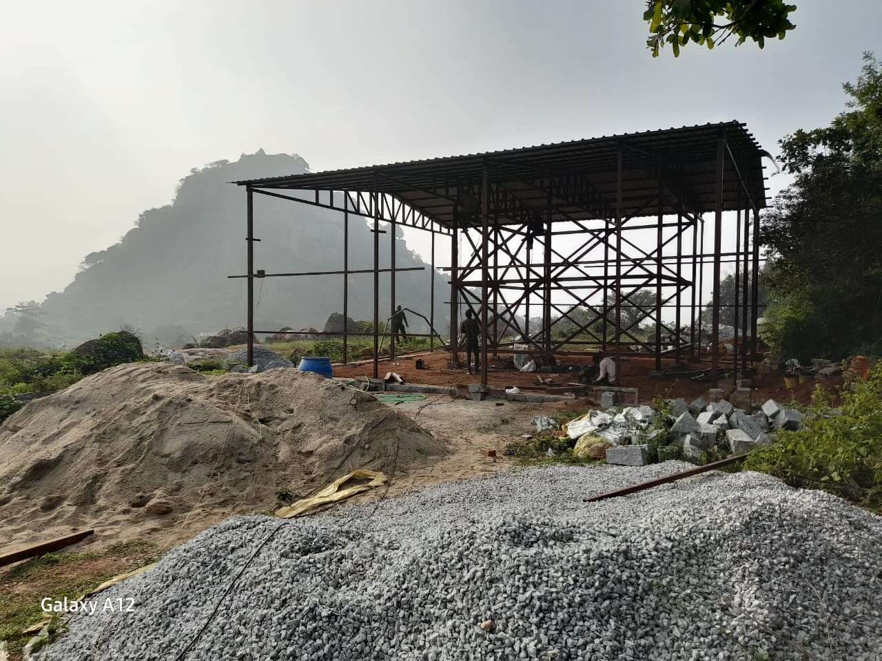 Guruji Naushir's gift to youth of Kangundi - indoor bouldering gym under construction by Deepak Pawar, Nov 2025